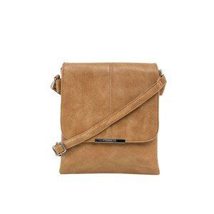 Ladies' dark beige bag with a flap