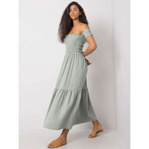 Mint dress with frills Pallavi RUE PARIS