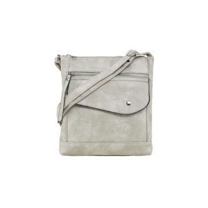 Gray shoulder bag made of ecological leather
