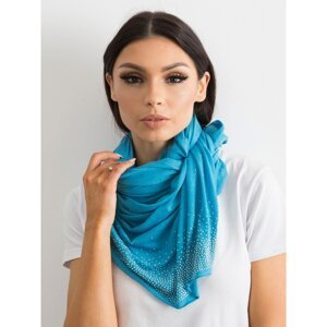 Blue scarf with application