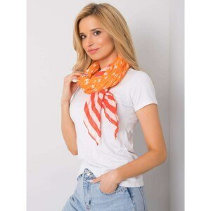 Orange and red scarf with patterns