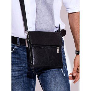 Black men's bag with an outer pocket