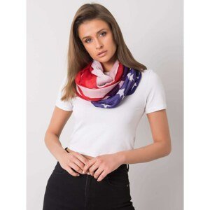 White and red scarf with print