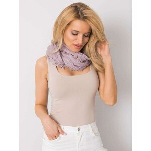 Light purple women's scarf with fringe