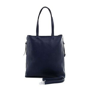 Dark blue eco-leather bag