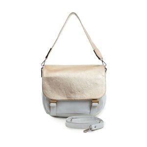 Women's handbag made of white gold made of ecological leather