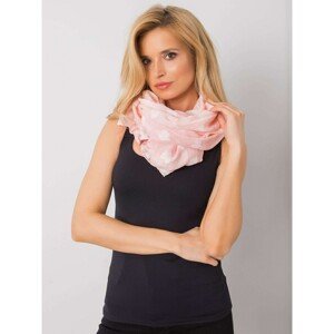 Pink scarf with hearts
