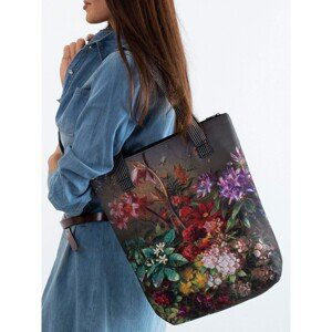 Bag with a khaki flower print