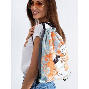 Grey backpack bag with color print