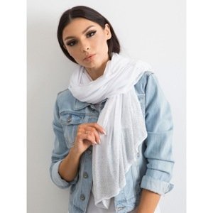 White scarf with application