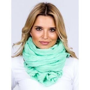 Airy shawl with cubic zirconias and light green rhinestones