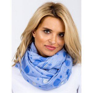 Blue scarf with polka dots