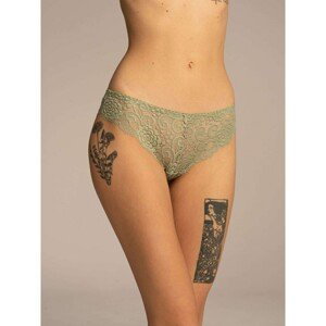 Women's green lace panties with a bow