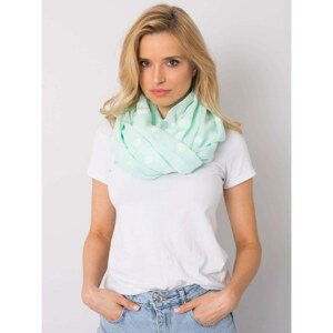 Ladies' mint scarf with polka dots