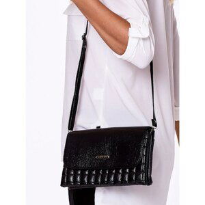 Black quilted clutch bag