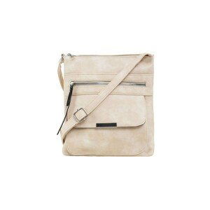 Beige eco-leather bag with pockets