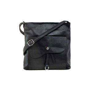 Women's black bag made of ecological leather