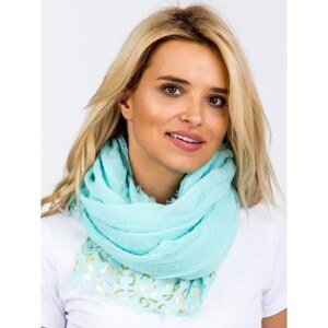 Light blue scarf with metallic spots