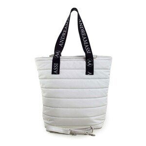 White quilted eco-leather bag