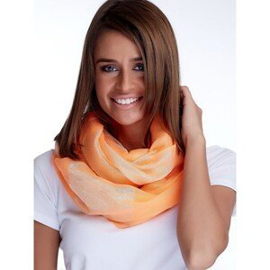 Orange scarf with shiny thread