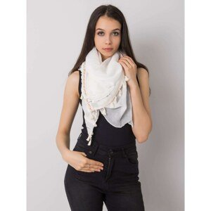 White scarf with decorative trim