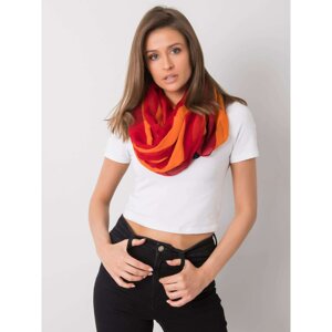 Women's red and orange scarf