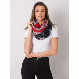 Red and gray women's scarf