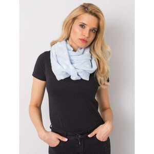 Light blue lady's scarf with polka dots