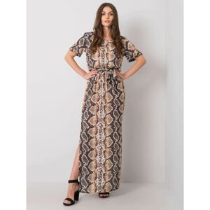 Beige dress with Meriem print