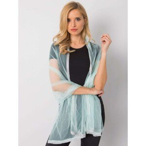 Women's mint scarf with decorative finish