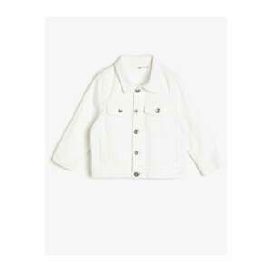 Koton Kids White Button Detailed Jean Jacket