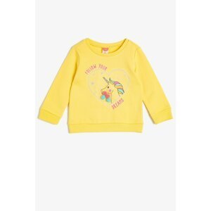 Koton Yellow Baby Girl Sweatshirt
