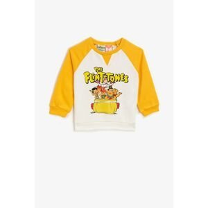 Koton Baby Boy The Flintstones Licensed Printed Orange Sweatshirt