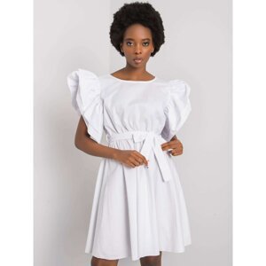 Lady's white dress with belt