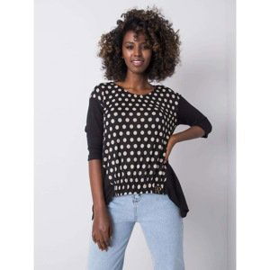 Black polka dot Sahana RUE PARIS blouse