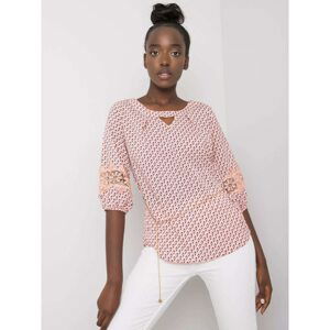 Women's light pink patterned blouse