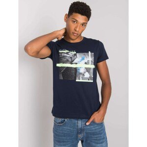 Light navy blue men's cotton t-shirt