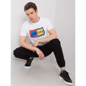 LIWALI White men's T-shirt with colorful print