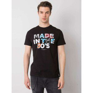 Black men's T-shirt LIWALI with inscription