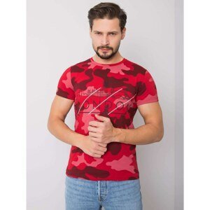 Red men's t-shirt with a print