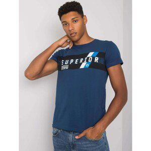 Men's navy blue t-shirt with a round neckline