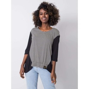 Black and white striped blouse from Jordyn RUE PARIS