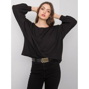 RUE PARIS Black oversized blouse