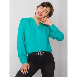 RUE PARIS Turquoise shirt blouse
