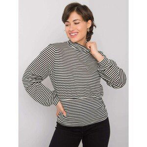 Black-ecru striped blouse by Ambrosia RUE PARIS