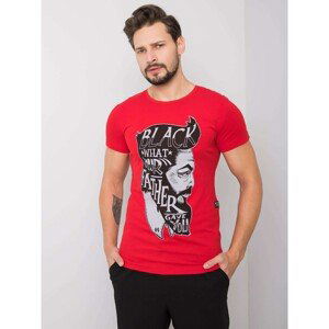 Men's Red Cotton T-shirt