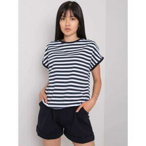 Navy blue and white casual set from Elsa RUE PARIS