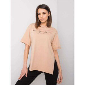 Beige T-shirt with Riley RUE PARIS