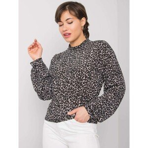 Black patterned blouse Nika RUE PARIS