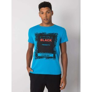 Dark turquoise men's t-shirt with a print